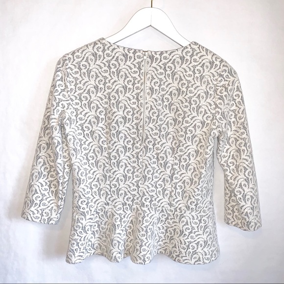 J.CREW Lace Peplum Professional Top - Picture 4 of 8